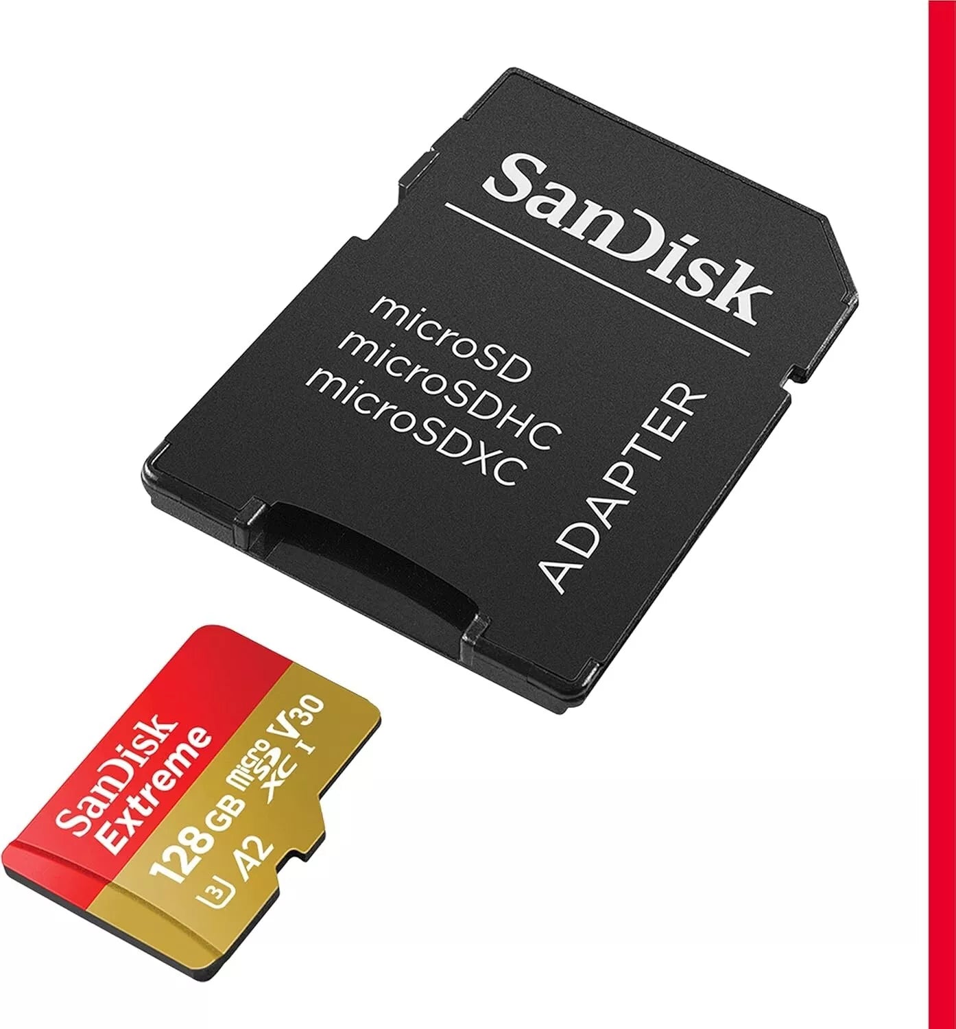 SanDisk 128GB Extreme microSDXC UHS-I Memory Card & Adapter - SDSQXA1-128G-GN6MA