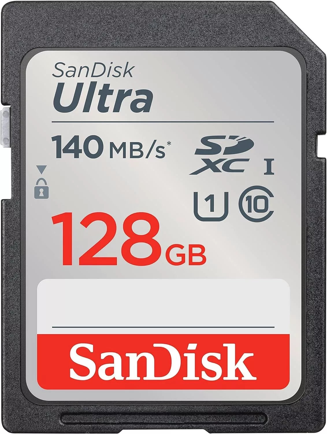 SanDisk 128GB Ultra SDXC UHS-I Memory Card - Up to 140MB/s, C10, U1, Full HD SD