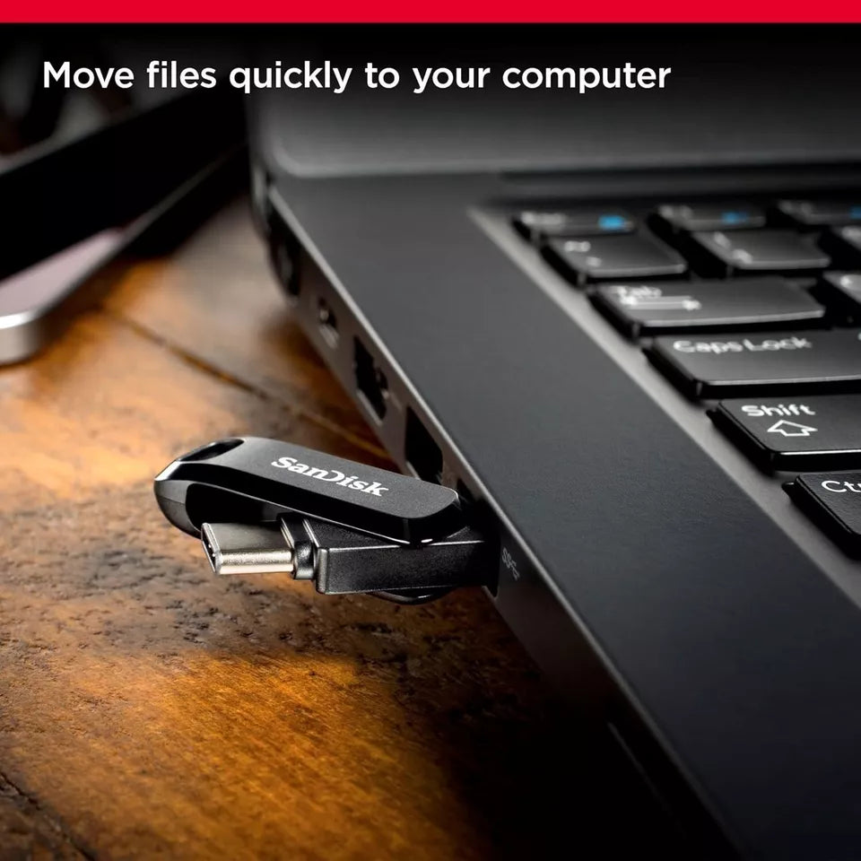 SanDisk 256GB Ultra Dual Drive Go USB Type-C Flash Drive, Black - SDDDC3-256G-G4