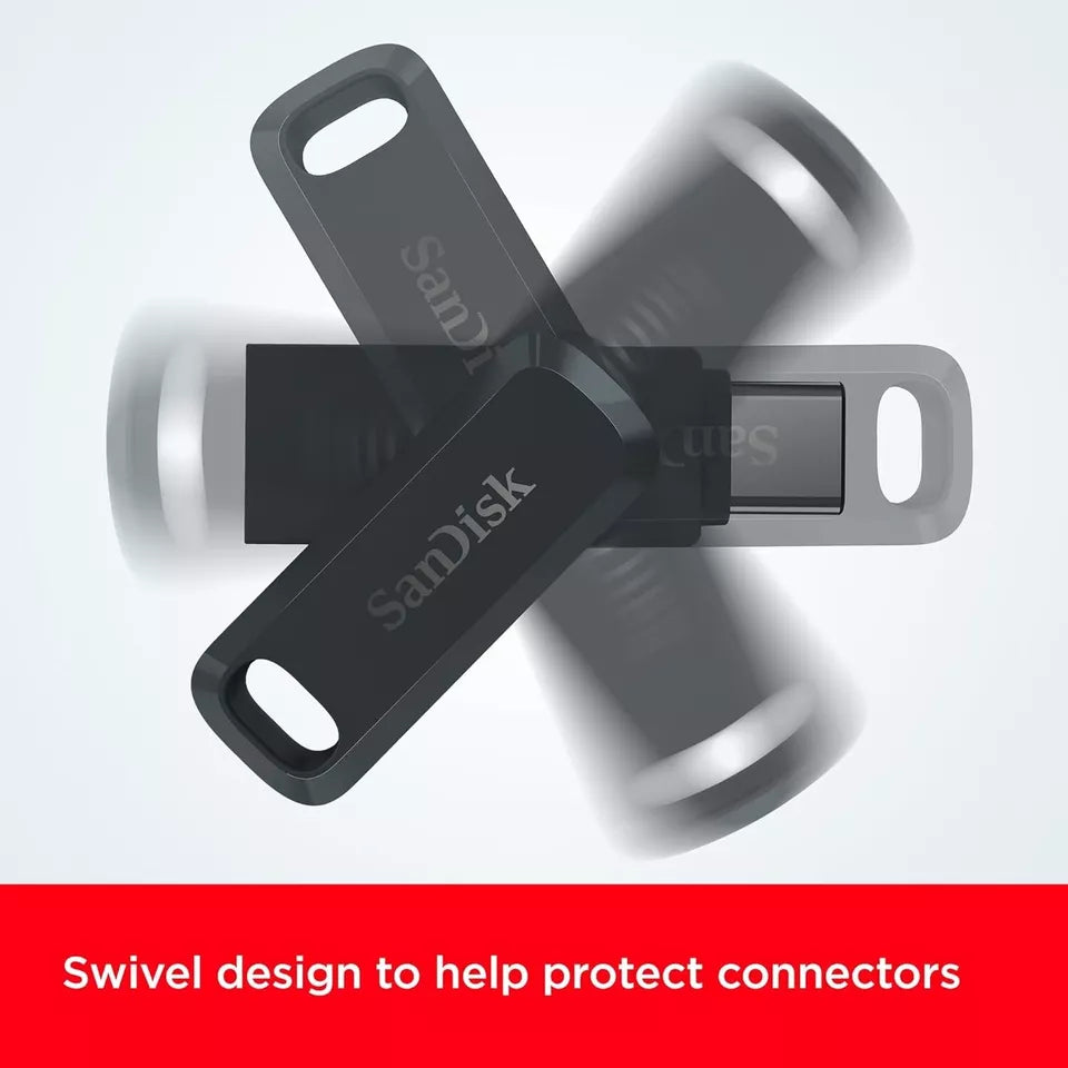 SanDisk 128GB Ultra Dual Drive USB Type-C Flash Drive, Black -SDDDC3-128G-GAM46